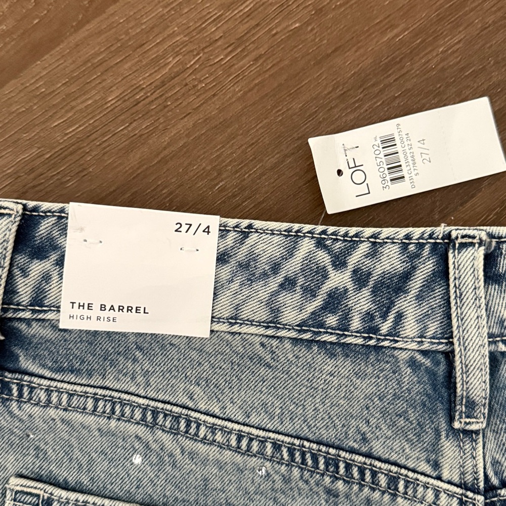 NWT Loft The Barrel Jewel Jeans - Picture 3 of 3